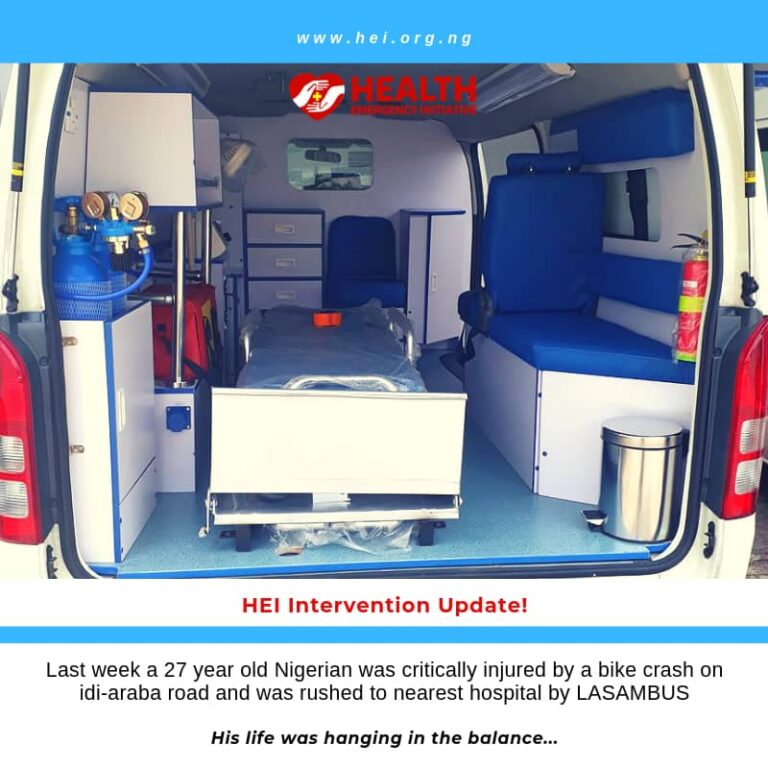Another Accident Victim Receives Timely Intervention; HEI Intervention Update
