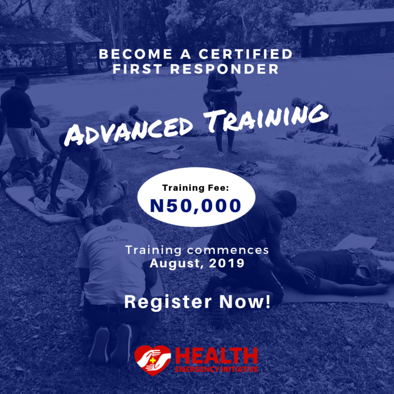 First Responder’s Training (Advanced) will commence next month – August, 2019