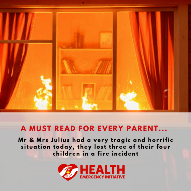 Fire Incident – The Family of Mr & Mrs Julius (A must read for every home)