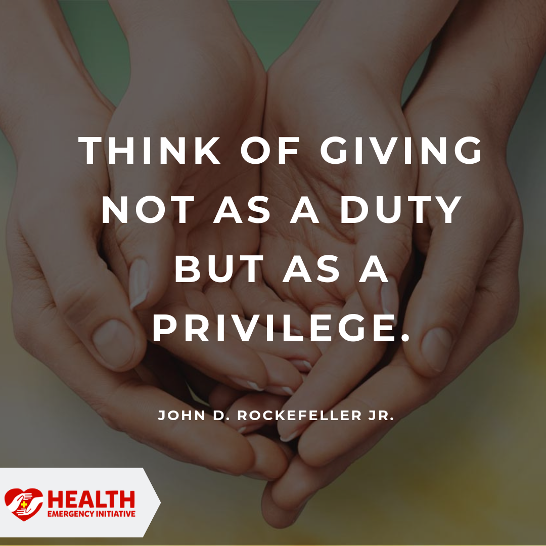 Giving comes with great inner joy