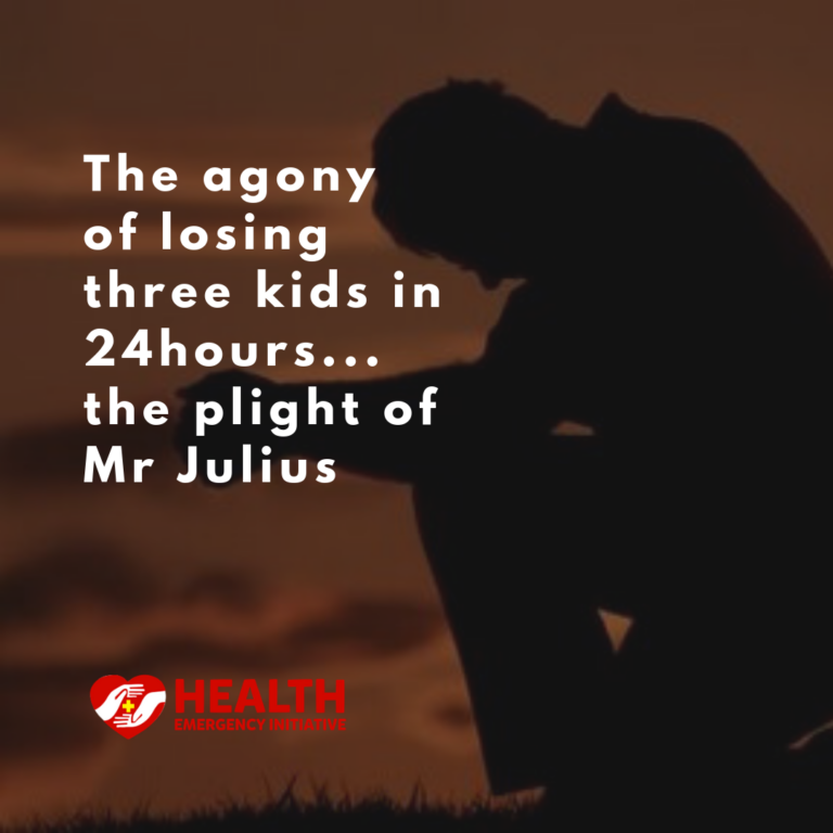 The agony of losing three kids in 24hours..the plight of Mr Julius