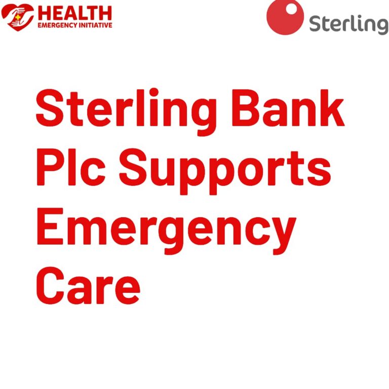 Sterling Bank Plc Supports  Emergency Care