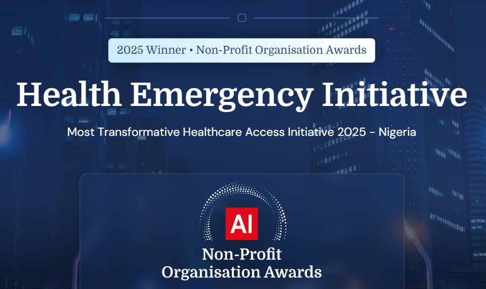 Big Win! HEI Honoured as Nigeria’s Most Transformative Healthcare Initiative 2025